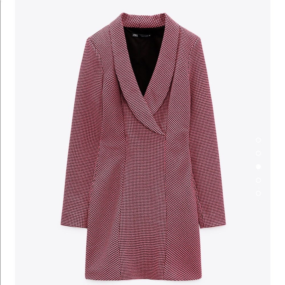 Zara Houndstooth Blazer Dress